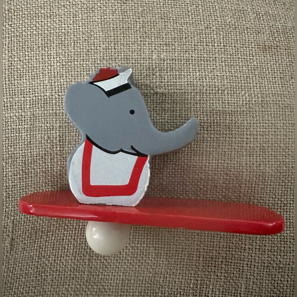 Vintage Vilac Babar Arthur The Elephant Wooden Figure See Saw Made in France HTF
